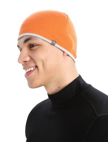 Chapeaux Icebreaker Unisex Merino Pocket Beanie Homme Orange Beige | FR 1102YXFU